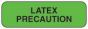 Label Paper Permanent Latex Precaution, 1 1/4" x 3/8", Green, 1000 per Roll