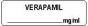 Anesthesia Label (Paper, Permanent) Verapamil mg/ml 1 1/4" x 3/8" White - 1000 per Roll