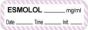 Anesthesia Label with Date, Time & Initial (Paper, Permanent) Esmolol mg/ml Date 1 1/2" x 1/2" White with Violet - 1000 per Roll