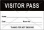 Visitor Pass Label Tamper-Evident Paper Permanent "Visitor Pass Name" 3" Core 3" x 2" Black, 1000 per Roll