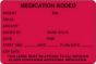 Label Paper Permanent Medication Added 2" x 3", Fl. Red, 500 per Roll