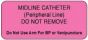 IV Label Paper Permanent Midline Catheter  2 1/4"x7/8" Fl. Pink 1000 per Roll
