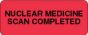Label Paper Removable Nuclear Medicine 2 1"/2" x 1", Fl. Red, 1000 per Roll
