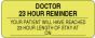 Label Paper Removable Doctor 23 Hour 2 1"/2" x 1", Fl. Yellow, 1000 per Roll