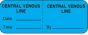 IV Label Wraparound Paper Permanent Central Venous Line  2"x3/4" Blue 1000 per Roll