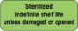 Label Paper Permanent Sterilized Indefinite 2 1/4" x 7/8", Fl. Green, 1000 per Roll