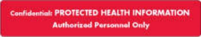 Label Paper Permanent Confidential: Protected  5 1"/2"x1 Red 175 per Roll