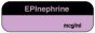 Anesthesia Label Tall-Man Lettering (Paper, Permanent) Epinephrine mcg/ml 1 1/2" x 1/2" Violet and Black - 1000 per Roll