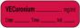 Anesthesia Label with Date, Time & Initial | Tall-Man Lettering (Paper, Permanent) Vecuronium mg/ml 1 1/2" x 1/2" Fluorescent Red - 1000 per Roll