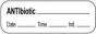 Anesthesia Label with Date, Time & Initial | Tall-Man Lettering (Paper, Permanent) Antibiotic mg/ml 1 1/2" x 1/2" White - 1000 per Roll