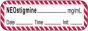 Anesthesia Label with Date, Time & Initial | Tall-Man Lettering (Paper, Permanent) Neostigmine mg/ml 1 1/2" x 1/2" White with Fluorescent Red - 1000 per Roll