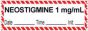 Anesthesia Tape with Date, Time & Initial (Removable) "Neostigmine 1 mg/ml" 1/2" x 500" White with Fluorescent Red - 333 Imprints - 500 Inches per Roll