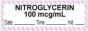 Anesthesia Tape with Date, Time & Initial (Removable) "Nitroglycerin 1000 mcg" 1/2" x 500" White with Violet - 333 Imprints - 500 Inches per Roll