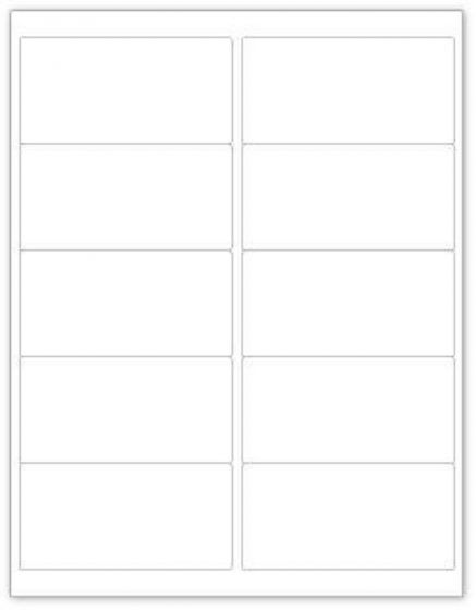 Chart Labels Laser Portrait 4x2 White - 10 per Sheet, 100 Sheets per Pack