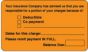 Label Paper Permanent Your Insurance 3" x 1", 3/4", Fl. Orange, 500 per Roll