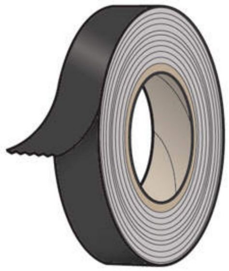 Spee-D-Tape&trade; Color Code Removable Tape 1/2" x 500" per Roll - Black