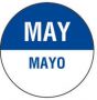 Label Paper Permanent MAY Mayo, White and Blue, 1000 per Roll