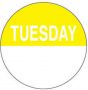 Label Paper Permanent Tuesday, White and Yellow, 1000 per Roll