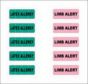 Alert Bands® Label Poly "Latex Allergy", "Limb Alert" Pre-printed, State Standardization 0.6875x1/4 Green and Pink - 200 per Package