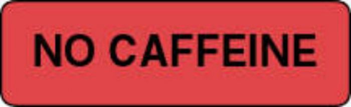 Label Paper Permanent No Caffeine 1 1/4" x 3/8", Fl. Red, 1000 per Roll