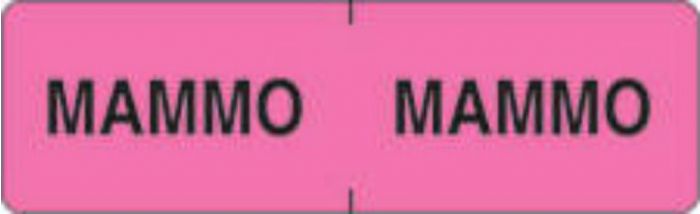 Label Wraparound Paper Permanent Mammo 2-7/8" x 7/8" Fl. Pink, 1000 per Roll