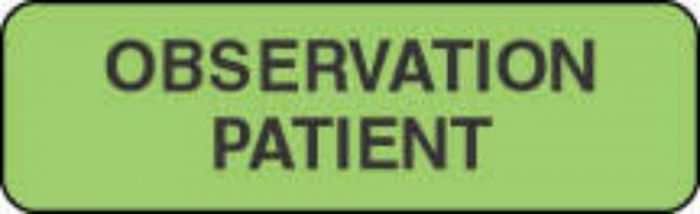 Label Paper Permanent Observation Patient 1 1/4" x 3/8", Fl. Green, 1000 per Roll