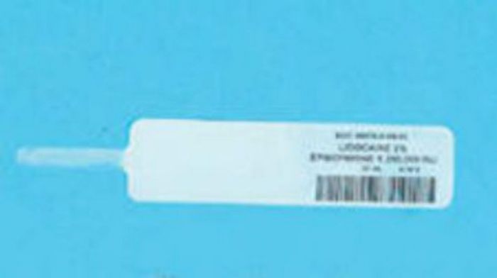 Syringe Flag Label Laser Synthetic, Permanent 3-7/8" X 3/4" White, 20 per Sheet, 100 Sheets per Package