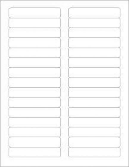 Chart Labels Laser 3-7/16" x 21/32" White - 100 per Pack
