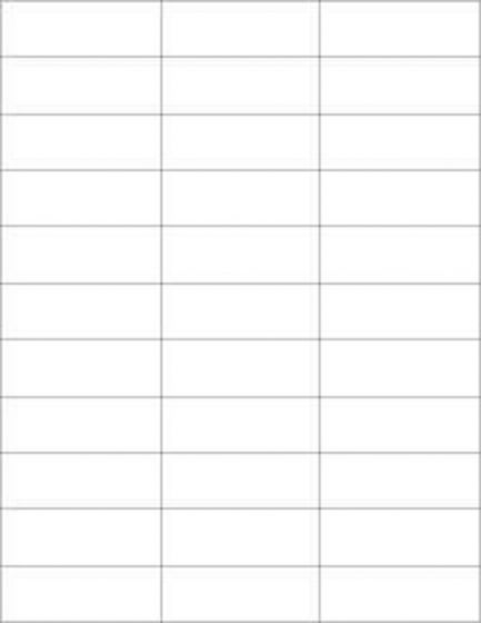 Chart Labels Laser Portrait 2 27/32" x 1" White - 33 Labels per Sheet, 4 Pks of 250 Sheets per Case