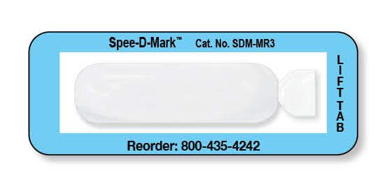 SPEE-D-MARK™ MRI SKIN MARKER SEMI-OPAQUE REFERENCE POINT 3/4" - 40 PER BOX - Perfect for large areas like abdomen and spine