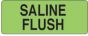 IV Label Paper Permanent Saline Flush  2 1/4"x7/8" Fl. Green 1000 per Roll