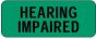Label Paper Permanent Hearing Impaired 2 1/4"x7/8" Green 1000 per Roll