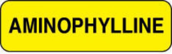 Label Paper Permanent Aminophylline  1 1/4"x3/8" Fl. Yellow 1000 per Roll