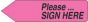 Spee-D-Point™ Flags & Tags "Please...Sign Here" Hot Pink Removable 9/16" x 2-1/4", 150 per Pack