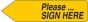 Spee-D-Point™ Flags & Tags "Please...Sign Here" Yellow Removable 9/16" x 2-1/4", 150 per Pack