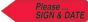 Spee-D-Point™Flags & Tags "Please...Sign & Date" Red Removable 9/16" x 2-1/4", 150 per Pack