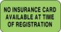 Label Paper Permanent No Insurance Card 1 5/8" x 7/8", Fl. Green, 1000 per Roll