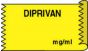 Anesthesia Tape (Removable) Diprivan mg/ml 1/2" x 500" - 333 Imprints - Yellow - 500 Inches per Roll