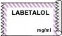 Anesthesia Tape (Removable) Labetalol mg/ml 1/2" x 500" - 333 Imprints - White with Violet - 500 Inches per Roll