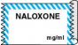 Anesthesia Tape (Removable) Naloxone mg/ml 1/2" x 500" - 333 Imprints - White with Blue - 500 Inches per Roll
