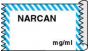 Anesthesia Tape (Removable) Narcan mg/ml 1/2" x 500" - 333 Imprints - White with Blue - 500 Inches per Roll
