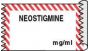 Anesthesia Tape (Removable) Neostigmine 1/2" x 500" - 333 Imprints - White with Fl. Red - 500 Inches per Roll