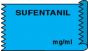 Anesthesia Tape (Removable) Sufentanil mg/ml 1/2" x 500" - 333 Imprints - Blue - 500 Inches per Roll