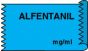 Anesthesia Tape (Removable) Alfentanil mg/ml 1/2" x 500" - 333 Imprints - Blue - 500 Inches per Roll
