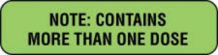 Communication Label (Paper, Permanent) Note: Contains More 1 1/4" x 3/8" Fluorescent Green - 1000 per Roll