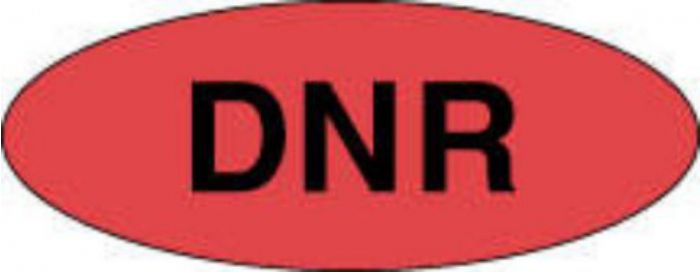 Label Paper Permanent DNR  2 1/4"x7/8" Red 1000 per Roll