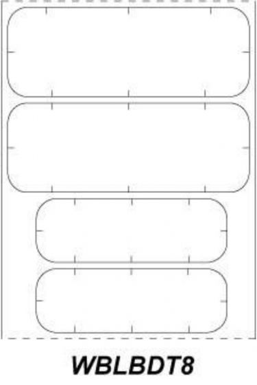 Chart Labels Wristband Thermal x 1" White - 100 per Qty Based Roll