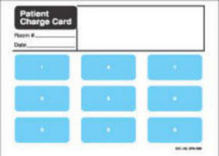 Label Patient Charge Card Paper, 7" x 5", Multi-color, 250 per Package