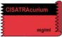 Anesthesia Tape (Removable) CisAtracurium mg/ml 1/2" x 500" - 333 Imprints - Fluorescent Red and Black - 500 Inches per Roll