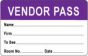 Visitor Pass Label Paper Removable "Representative Pass" 1" Core 2-3/4" x 1-3/4" Purple, 1000 per Roll